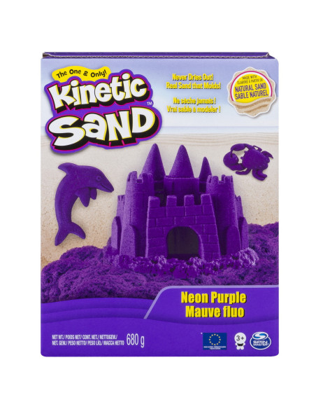 Kinetic Sand Deluxe Culori Mov Neon 680grame,6037535_Mov