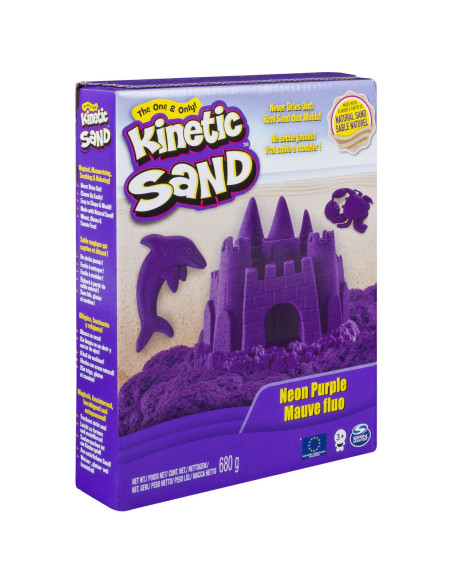 Kinetic Sand Deluxe Culori Mov Neon 680grame,6037535_Mov