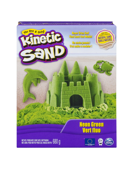 Kinetic Sand Deluxe Culori Verde Neon 680grame,6037535_Verde