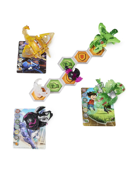Bakugan S4 Pachet Starter 4 Piese Blitz Fox, Stingzer, Colossus