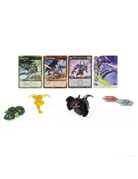 Bakugan Platinum Powerup S4 Warrior Whale Nano Fury Si Nano