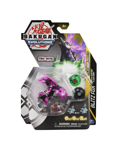 Bakugan Platinum Powerup S4 Blitz Fox Nano Riptide Si Nano