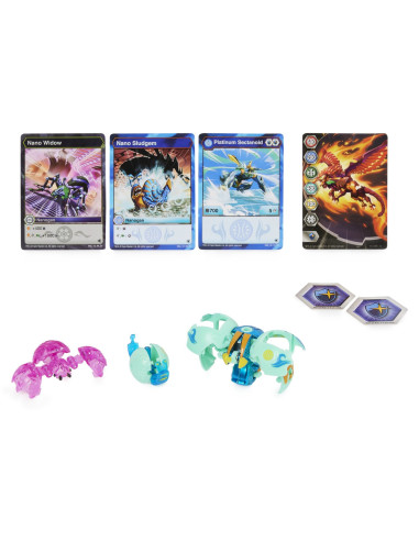 Bakugan Platinum Powerup S4 Sectanoid Nano Widow Si Nano