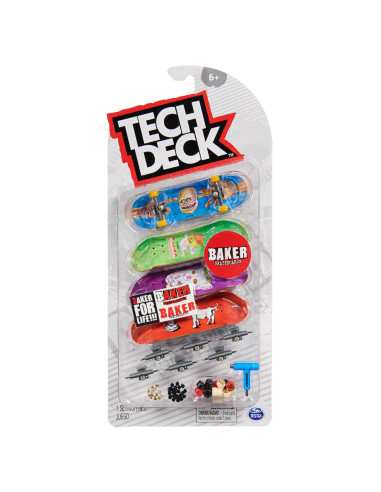 Tech Deck Pachet 4 Piese Fingerboard Baker