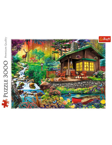 Puzzle Trefl 3000 Cabana Din Padure,33074