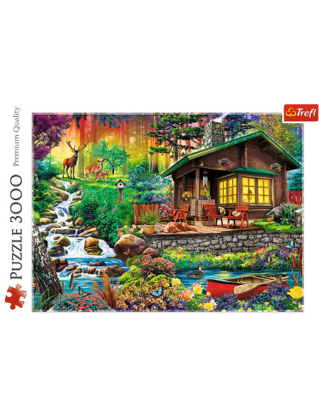 Puzzle Trefl 3000 Cabana Din Padure,33074