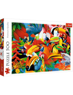 Puzzle Trefl 500 Pasari Colorate,37328