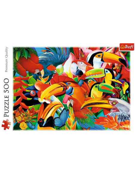 Puzzle Trefl 500 Pasari Colorate,37328