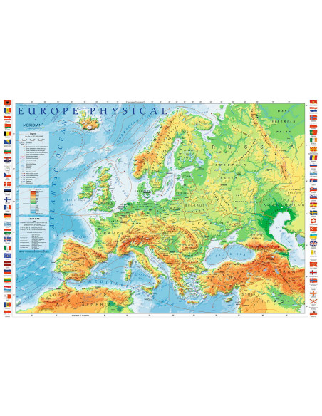 Puzzle Trefl 1000 Harta Fizica A Europei,10605
