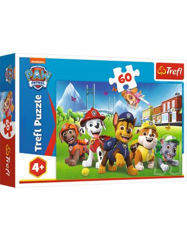 Puzzle Trefl 60 Piese Patrula Catelusilor Cateii In Iarba,17375