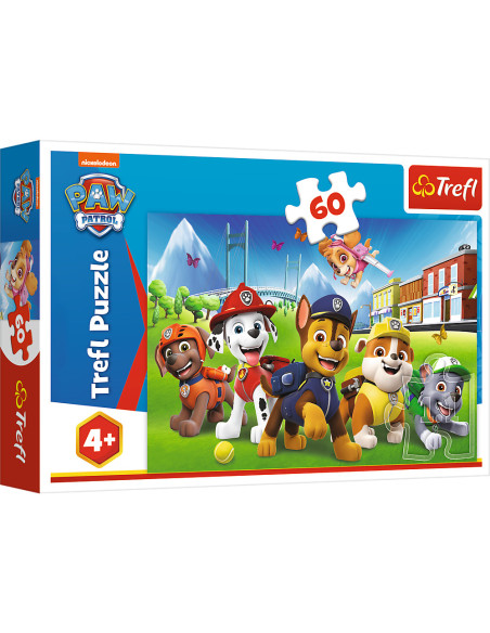 Puzzle Trefl 60 Piese Patrula Catelusilor Cateii In Iarba,17375