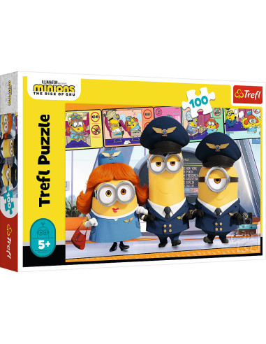 Puzzle Trefl 100 Piese Minionii La Aeroport,16390