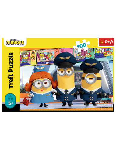 Puzzle Trefl 100 Piese Minionii La Aeroport,16390
