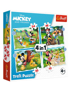 Puzzle Trefl 4in1 Mickey Mouse Ziua Deosebita,34604