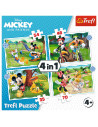 Puzzle Trefl 4in1 Mickey Mouse Ziua Deosebita,34604