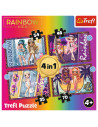 Puzzle Trefl Rainbow High 4in1 Papusile Fashion,34614