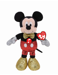 Plus Ty 25cm Beanie Babies Disney Mickey Cu Sclipici Si