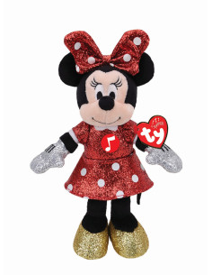 Plus Ty 25cm Beanie Babies Disney Minnie Cu Sclipici Si