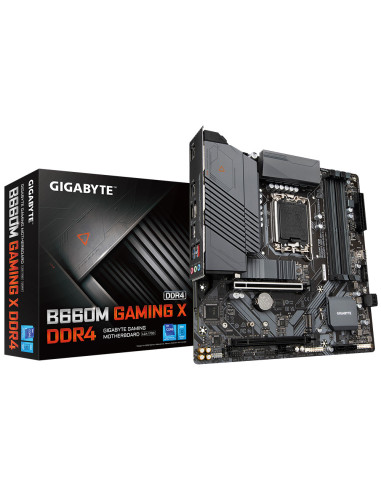 PLACA de BAZA Gigabyte "B660M GAMING X D4", skt LGA 1700, mATX, Intel B660, 4 x DDR4, max. 128 GB, 4 x SATA, 2 x M.2, 7.1, "B660