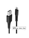 Cablu Lindy 3m USB A 2.0 to Lightning, Negru