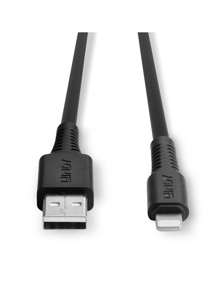 Cablu Lindy 3m USB A 2.0 to Lightning, Negru