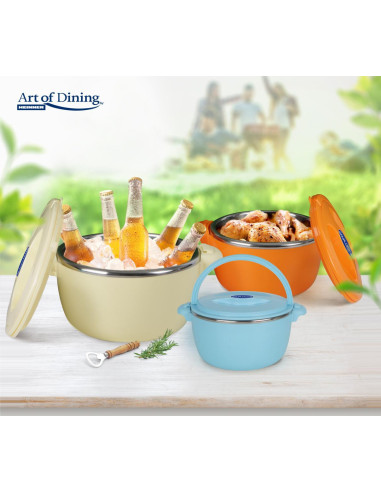 SET 3 CASEROLE TERMICE 2+4+6L,BELLY BEIGE, ART OF DINING