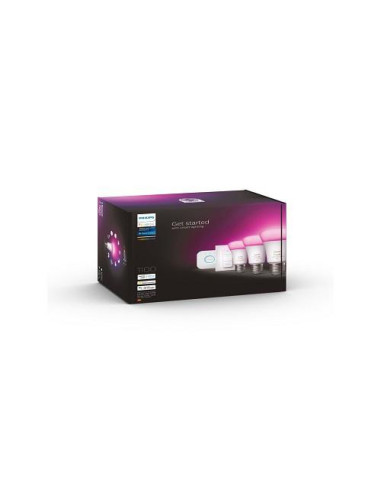 Pachet 3 Becuri LED RGB inteligente Philips Hue A60, Bluetooth