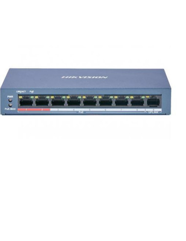 Switch Hikvision DS-3E0109P-E/M(B), 8-port,,DS-3E0109P-E/M,B