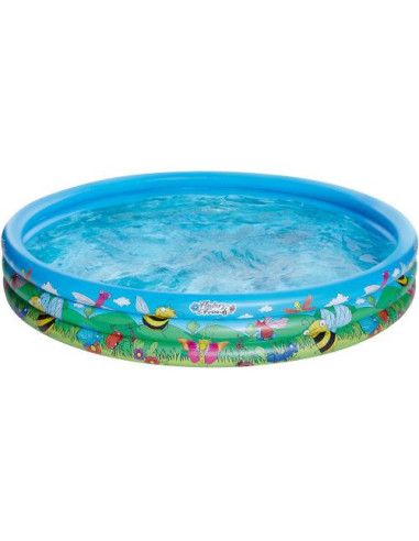Piscina Gonflabila cu 3 Inele si Imprimeu Flowers and Friends
