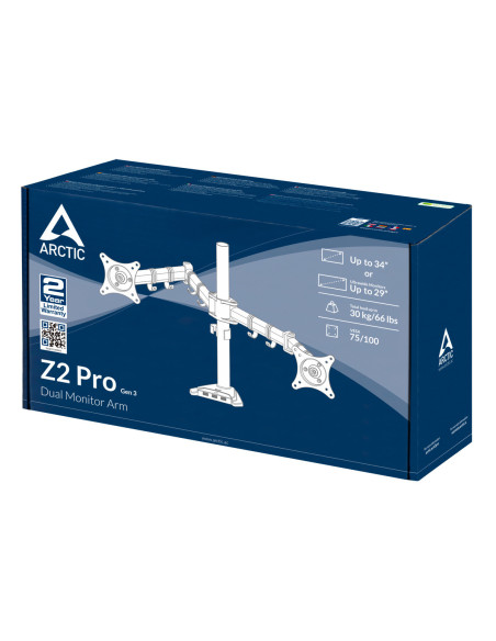 Suport monitor Arctic Dual-Monitor Arm with 4 ports USB 3.0 hub with mini-USB Power input "AEMNT00050A"