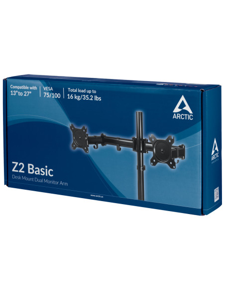 Suport monitor Arctic ARCTIC Z2 Basic - Dual Monitor Arm in black colour "AEMNT00040A"