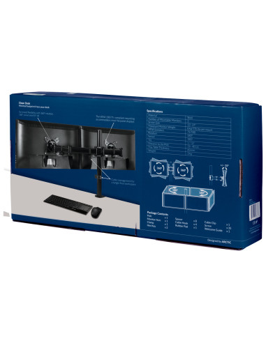 Suport monitor Arctic ARCTIC Z2 Basic - Dual Monitor Arm in black colour "AEMNT00040A"