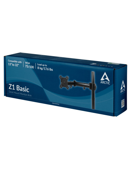 Suport monitor Arctic ARCTIC Z1 Basic - Single Monitor Arm in black colour "AEMNT00039A"