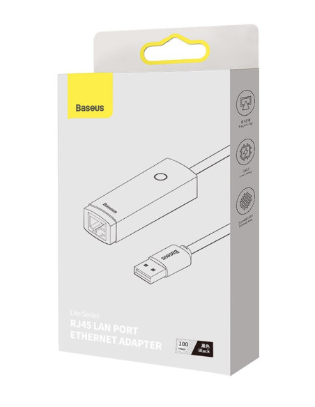 ADAPTOR RETEA Baseus Lite, USB 2.0 to RJ-45 10/100 Mbps