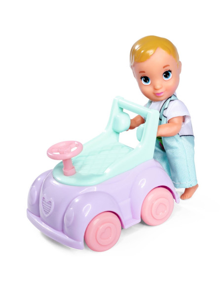 Papusa Simba Steffi Love Baby Car 29 cm cu figurina si