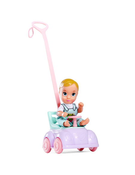 Papusa Simba Steffi Love Baby Car 29 cm cu figurina si