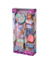 Papusa Simba Steffi Love Baby Car 29 cm cu figurina si