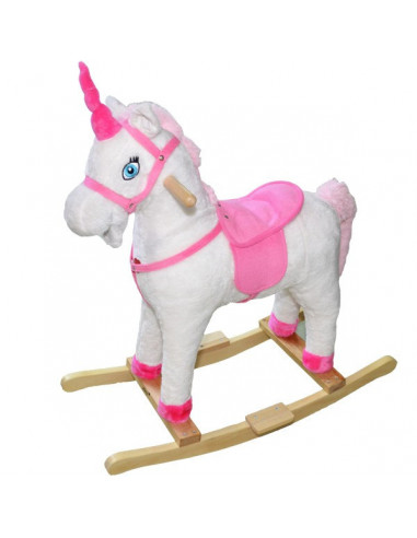 Unicorn Balansoar, Lemn Si Plus, Alb/Roz,23566