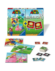 Puzzle + Joc Memory Super Mario, 25/36/49 Piese,RVSPC20831 2