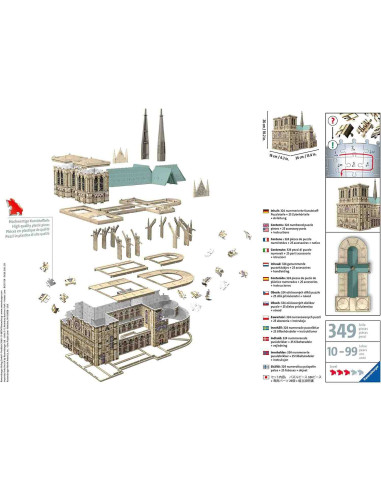 Puzzle 3D Notre Dame, 324 Piese,RVS3D12523