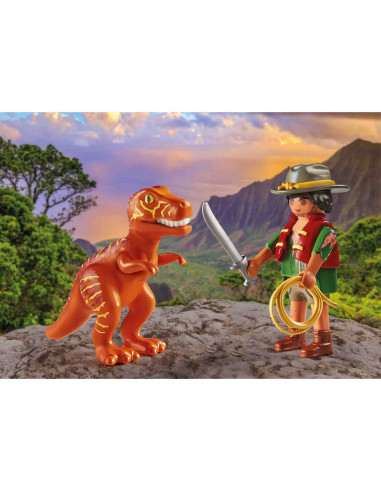 Playmobil - Set 2 Figurine - Bandit Cu T-Rex,71206
