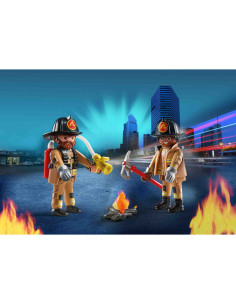 Playmobil - Set 2 Figurine - Pompieri Cu Accesorii,71207
