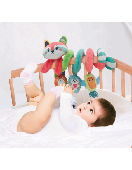 Baby Clementoni - Jucarie De Plus Spirala Cu Animalute,CL17799