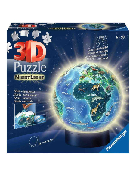 Puzzle 3D Luminos Planeta Pamant, 72 Piese,RVS3D11844