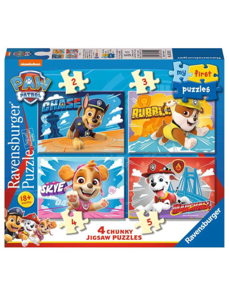 Puzzle Set 4 Buc Patrula Catelusilor, 2/3/4/5 Piese,RVSPC03154