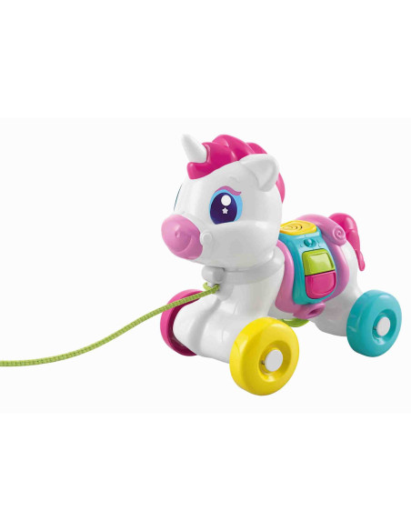 Baby Clementoni - Jucarie De Tras Unicorn Interactiv,CL17813