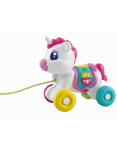 Baby Clementoni - Jucarie De Tras Unicorn Interactiv,CL17813