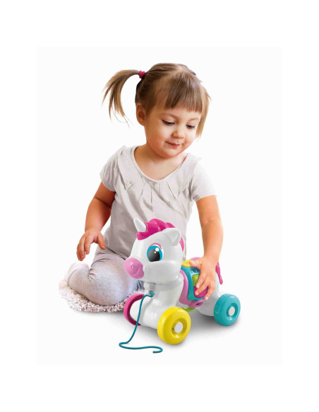 Baby Clementoni - Jucarie De Tras Unicorn Interactiv,CL17813