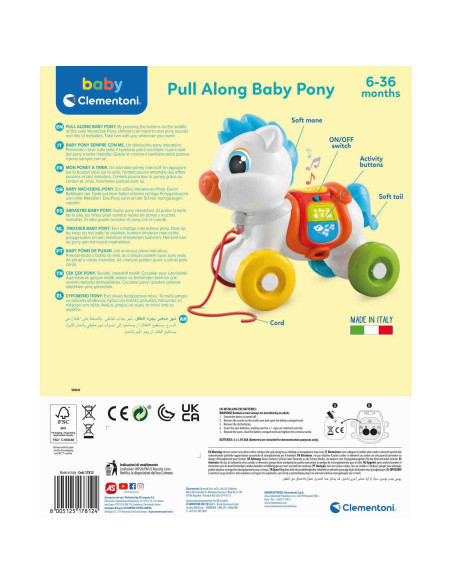Baby Clementoni - Ponei Interactiv De Tras,CL17812