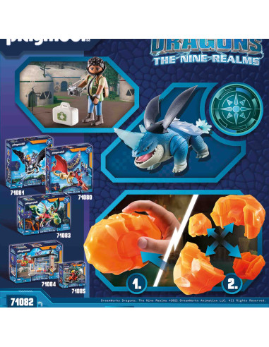 Playmobil - Dragons: Plowhorn & D'Angelo,71082 Playmobil - Dragons: Plowhorn & D'Angelo,71082